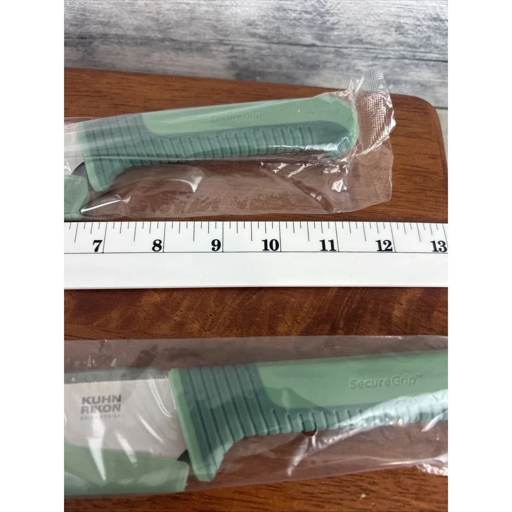Kuhn Rikon SecureGrip Green Bread & Sandwich Knife Set